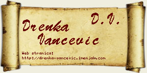 Drenka Vančević vizit kartica
